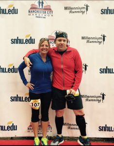 Congrats to Jen and Jeff for running the Manchester Marathon this past Sunday!!